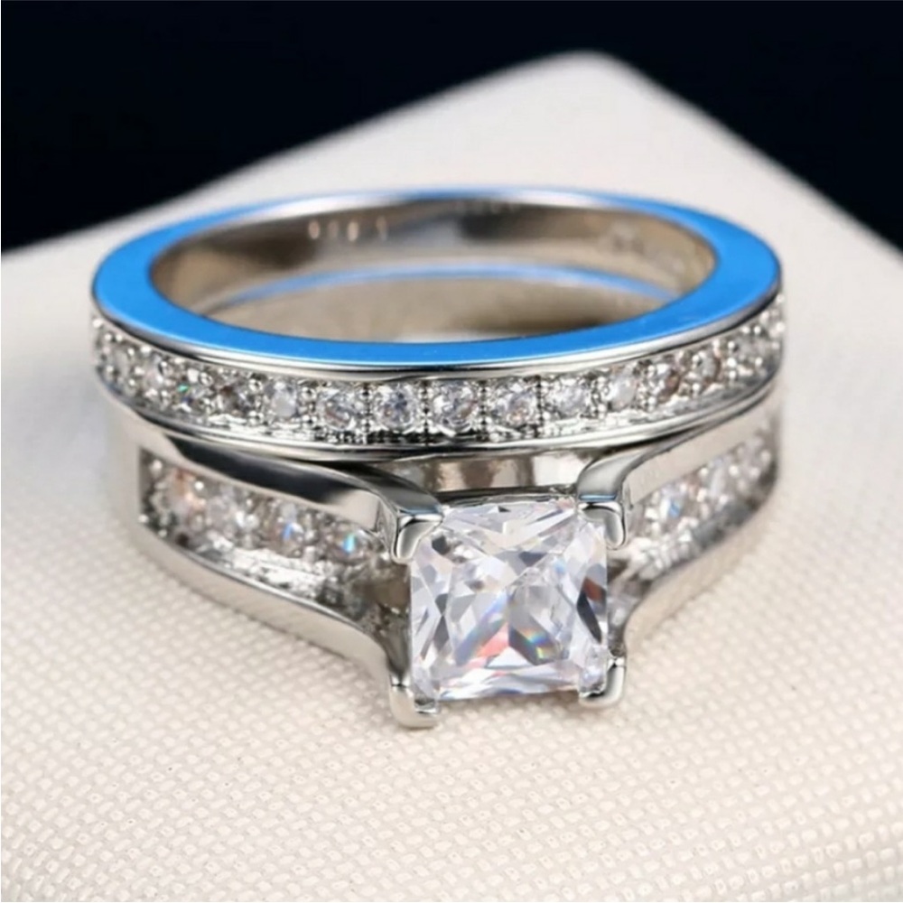 Princess Cut Bridal FiNAL DROP Fashion Jewelry will not Tarnish or Fade - Picture 6 of 8